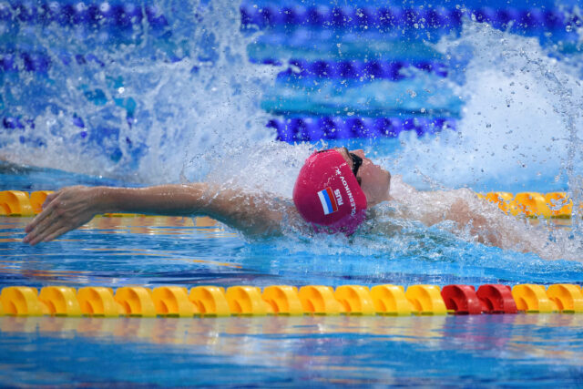 Kliment Kolesnikov Clocks 24.44 To Eclipse Michael Andrew’s 50 Back Mare Nostrum Record