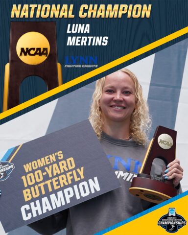 Luna Mertins Breaks Own NCAA Record in 100 fly