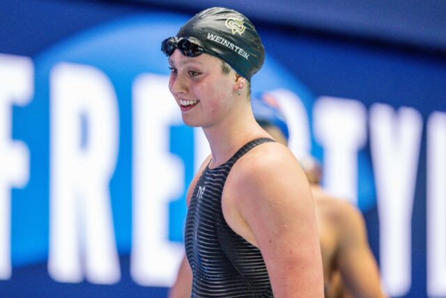Claire Weinstein Swims 4:00.05 In 400 Freestyle, Now 7 Performer Of All-Time