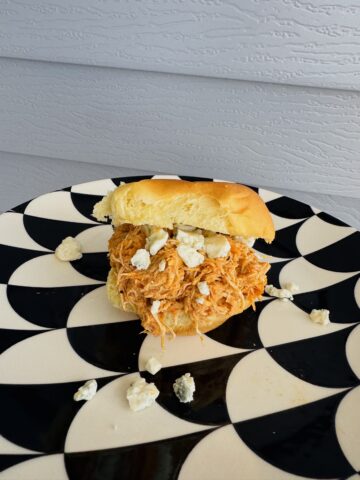 The Hungry Swimmer: Crockpot Buffalo Chicken Sandwich The Hungry Swimmer: Crockpot Buffalo Chicken Sandwich